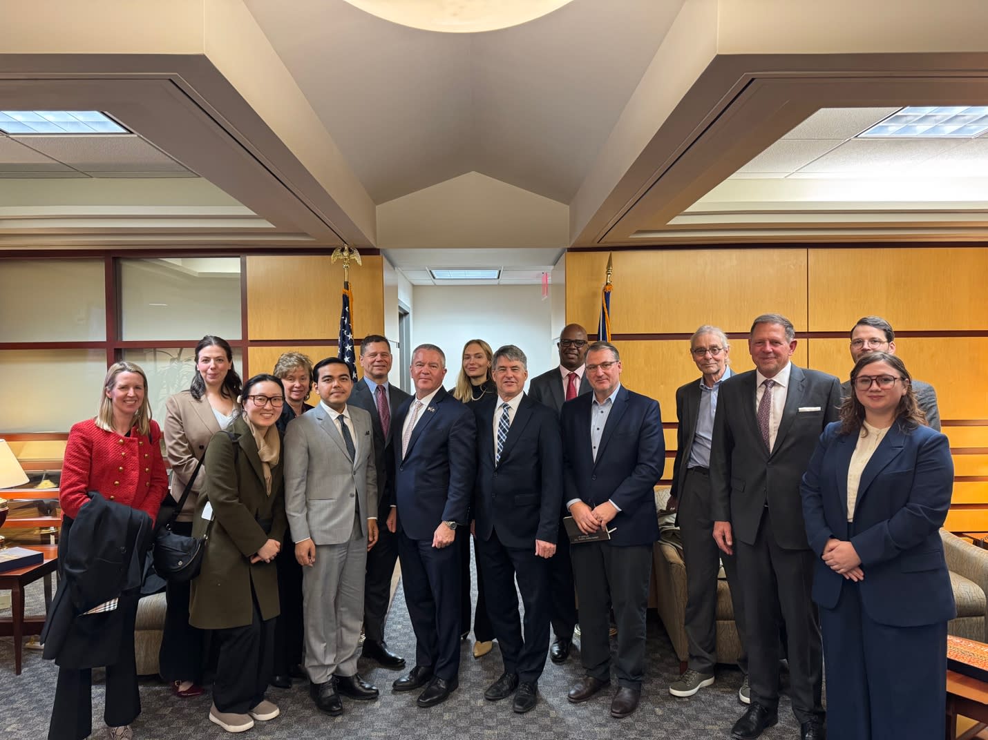 Assistant Secretary Michael DeSombre with USABC members