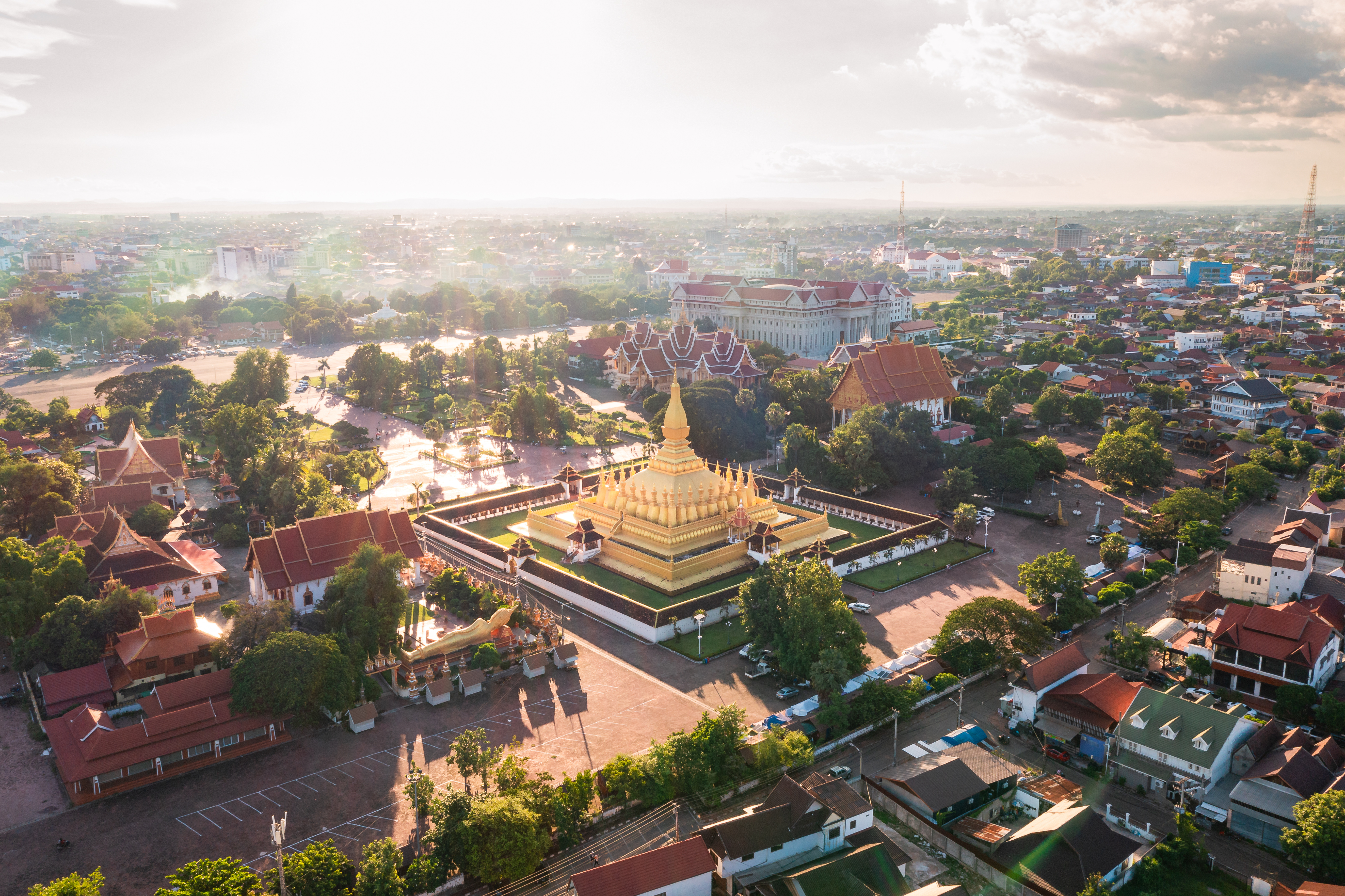 Wat thatluang Gold stupa, Vientiane, laos